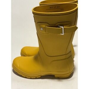 Hunter Original Wellington Short Boots Rain Boots In Yellow